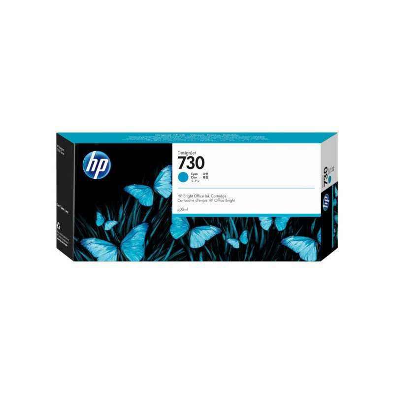 Cartus Cerneala Original HP Cyan- nr.730- pentru DesignJet T1600-T1700-T2600- 300ml-timbru verde 0.15 lei)- P2V68A
