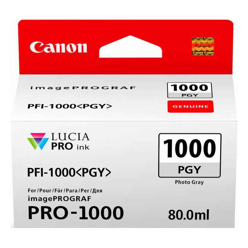 Cartus Cerneala Original Canon Light Grey- PFI-1000PGy- pentru IPF PRO-1000- -timbru verde 0.15 lei)- 0553C001AA