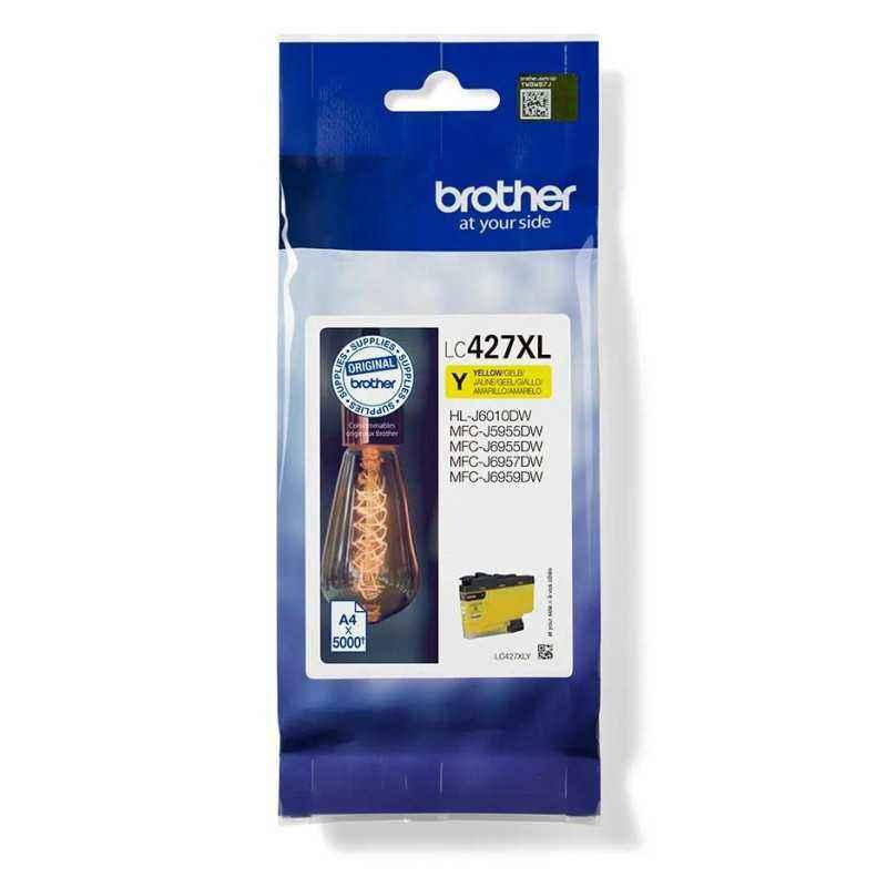 Cartus Cerneala Original Brother Yellow- LC427XLY- pentru MFC J5955-MFC J6955-MFC J6957- 5K-timbru verde 0.15 lei)- LC427XLY