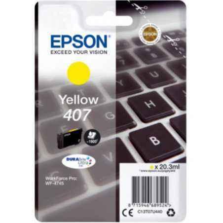 Cartus Cerneala Original Epson Yellow- nr.407- pentru WF-4745 Series - 20-3ml-timbru verde 0.15 lei)- C13T07U440