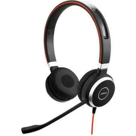 CASTI Jabra- Evolve 40- cu fir- standard- utilizare multimedia- microfon pe brat- conectare prin Jack 3.5 mm- USB 2.0