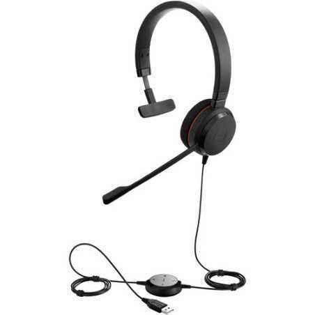 JABRA EVOLVE 20 MS Mono USB Headband Noise cancelling USB connector with mute-button and volume control on the cord 4993-823-109