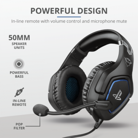 CASTI Trust GXT 488 Forze-G PS4/5 Gaming Headset PlayStation® official licensed product - black 23530timbru verde 0.8 lei)