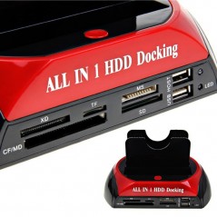 SATA HDD Docking Station - IDE+SATA - cu cititor card si HUB - 875