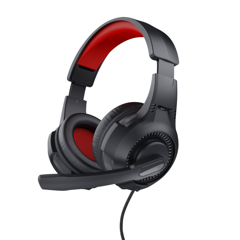 Casti Trust Basics gaming- negru TR-24785timbru verde 0.8 lei)