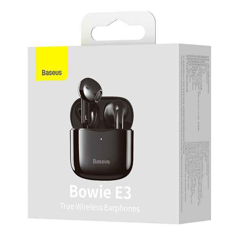 CASTI Baseus Bowie E3- pt smartphone- wireless- protectie apa IP64- bluetooth 5.0- microfon pe casca- negru NGTW080001timbru ver