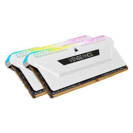Memorie DDR Corsair DDR4 32 GB- frecventa 3600 MHz- 16 GB x 2 module- radiator- iluminare RGB- CMH32GX4M2D3600C18W