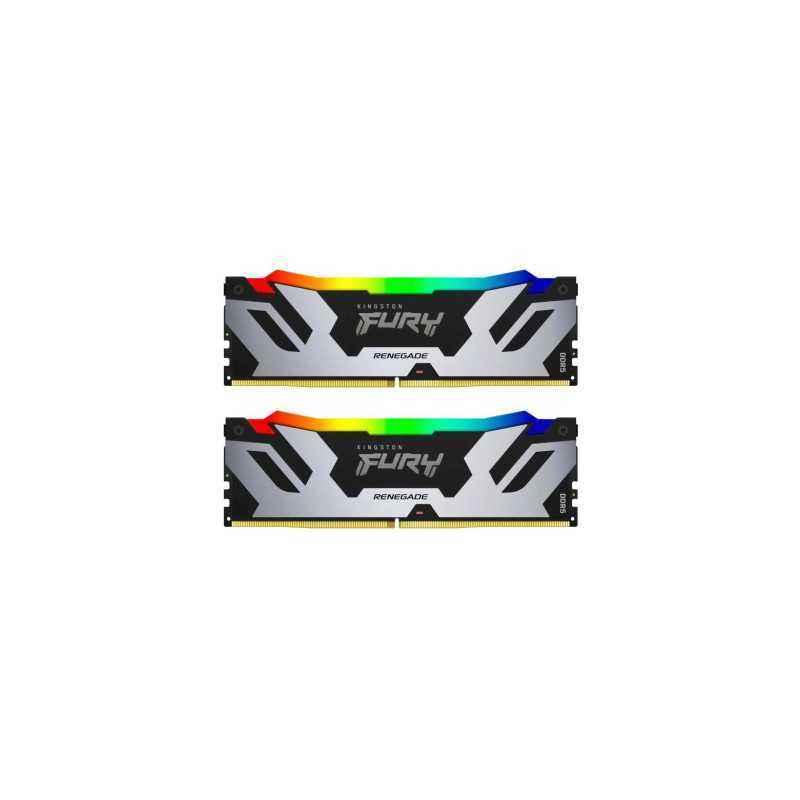 Memorie DDR Kingston DDR5 32GB frecventa 7200 MHz- 16GB x 2 module- radiator- iluminare RGB- latenta CL38- KF572C38RSAK2-32