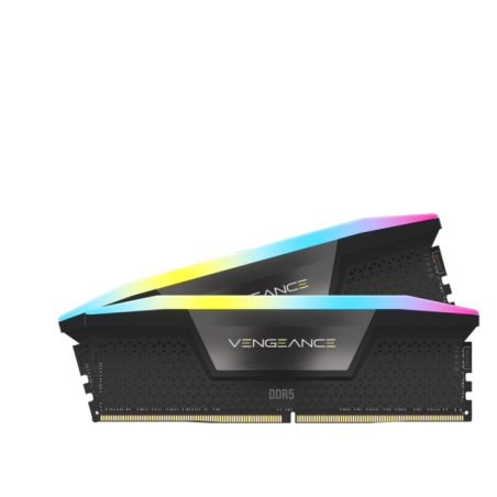 Memorie DDR Corsair VENGEANCE DDR5 64GB frecventa 5600 MHz- 32GB x 2 module- radiator- iluminare RGB- latenta CL40- CMH64GX5M2B5