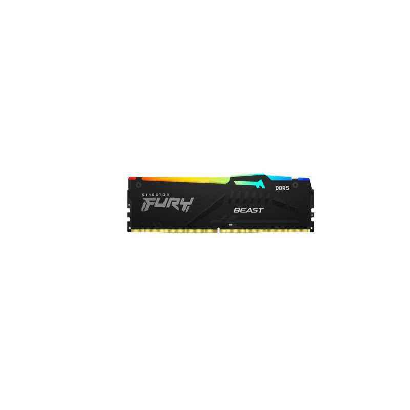 Memorie DDR Kingston DDR5 32GB frecventa 5200 MHz- 1 modul- radiator- iluminare RGB- latenta CL36- KF552C36BBEA-32