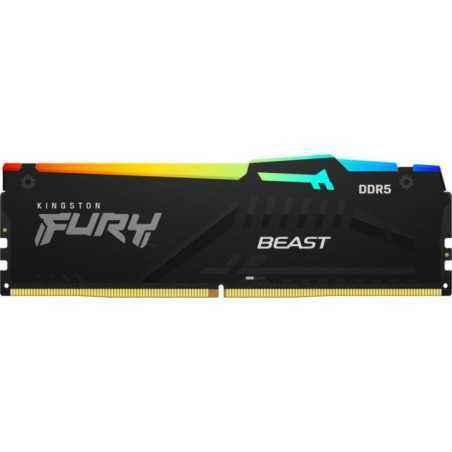 Memorie DDR Kingston - gaming DDR5 16GB frecventa 6000 MHz- 1 modul- radiator- iluminare RGB- latenta CL40- KF560C40BBA-16