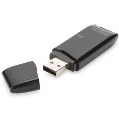 DIGITUS USB 2.0 SD/Micro SD Cardreader for SD SDHC/SDXC and TF Micro-SD cards DA-70310-3 timbru verde 0.03 lei)