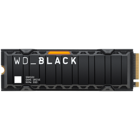 SSD WD Black SN850X HeatSink 1TB M.2 2280 PCIe Gen4 x4 NVMe- Read/Write: 7300/6300 MBps- IOPS 800K/1100K- TBW: 600- WDS100T2XHE