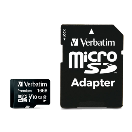 MEMORIE SD CARD VERBATIM 16GB CLASA 10 ADAPTOR INCLUS 44082TIMBRU VERDE 0.03 LEI)