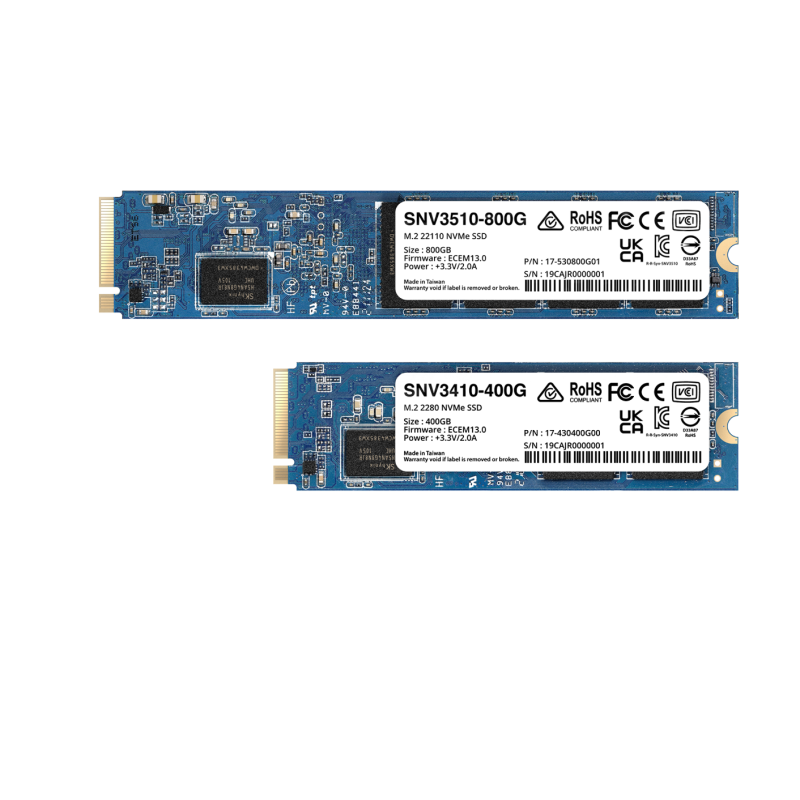 SSD SYNOLOGY SNV3410- 400GB- M.2- PCIe Gen3.0 x4- R/W: 3000/750 MB/s- SNV3410-400G