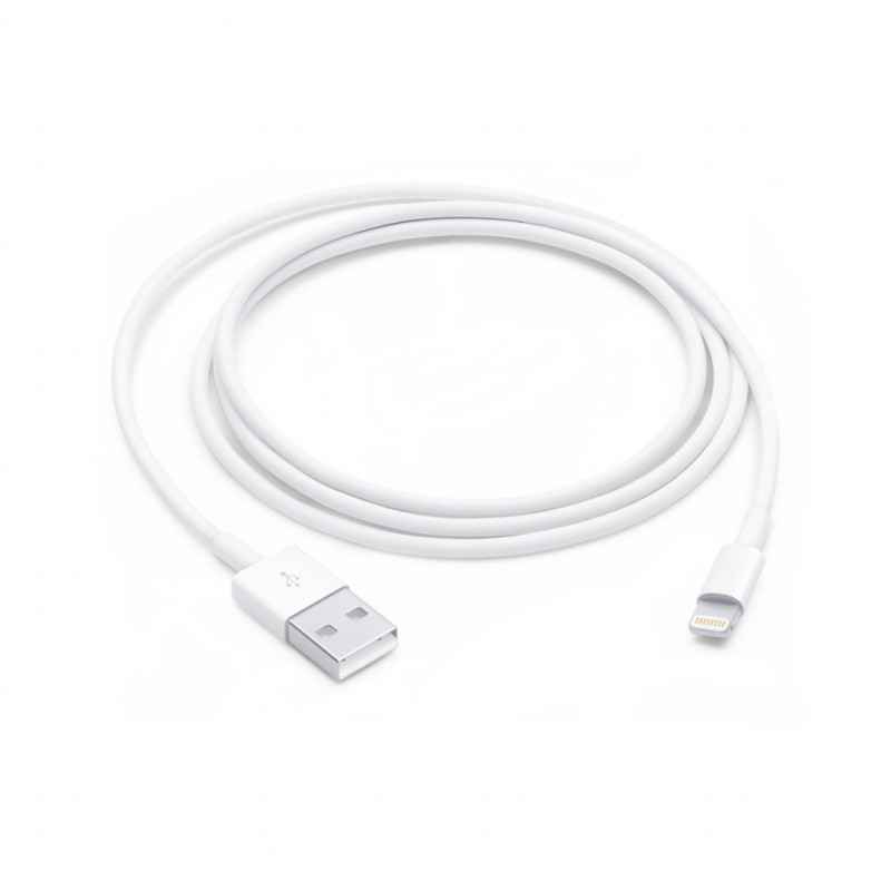 CABLU alimentare si date smartphone Apple- LightningT) la USB 2.0T)- cauciuc- lungime 1 m- alb- muqw3zm/atimbru verde 0.08 lei)