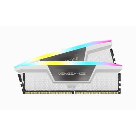 DDR Corsair - gaming Vengeance RGB- DDR5- 32GB2x16GB)- DDR5 6000- C36- 1.35V- Intel XMP- rev D- Alb CMH32GX5M2D6000C36W