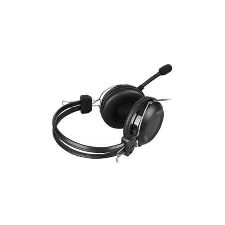 CASTI A4tech- cu fir- standard- utilizare multimedia- microfon pe brat- conectare prin USB 2.0- negru- HU-35-timbru verde 0.8 le