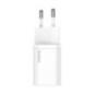 INCARCATOR retea Baseus Super Si- Quick Charge 25W- 1 x USB Type-C 5V/3A max- include cablu USB Type-C la USB Type-C 1m- alb TZC