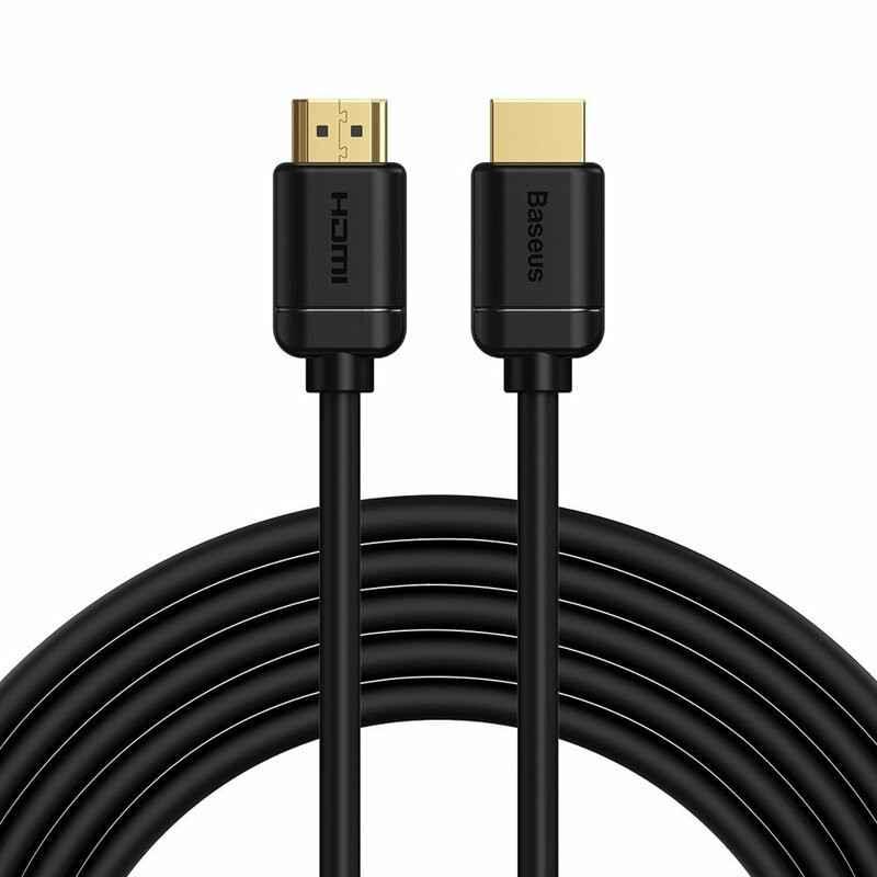 CABLU video Baseus HD Series- HDMIT) la HDMIT)- rezolutie maxima 4K UHD3840 x 2160) la 30 Hz- conectori auriti- 5m- negru CAKGQ-