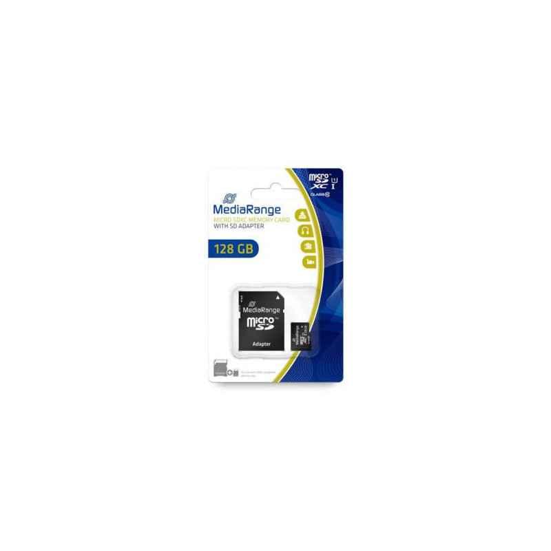 MediaRange Micro SDXC 128GB UHS-1 Class 10 with SD adapter MR945timbru verde 0.03 lei)