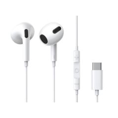 CASTI Baseus Encok C17- pt smartphone- control volum microfon pe fir- conectare prin cablu USB Type-C- lungime cablu 1.1m- alb