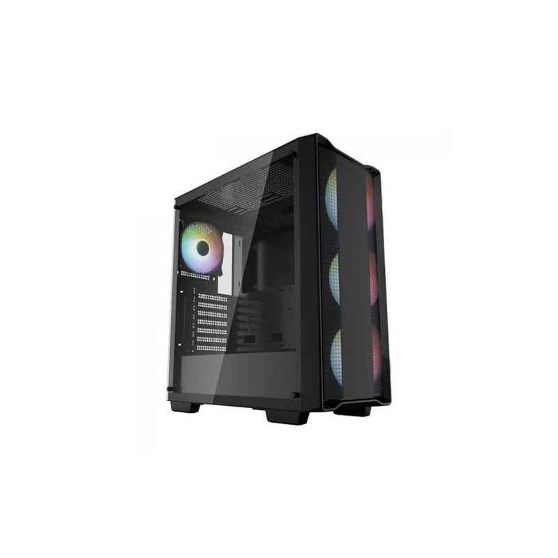 CARCASA DeepCool CC560 ARGB V2- Middle Tower- ATX- fara sursa- 4xfan- USB 3.2 gen 1 x 1- USB 2.0 x 2- audio- PSU shroud- 7 slotu