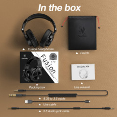 Casca OneOdio wireless- cu fir- tip over ear- utilizare multimedia- DJ- conectare prin Bluetooth 5.2 - Jack 3.5 mm - Jack 6.35 m