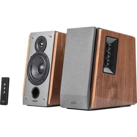 BOXE EDIFIER 2.0- RMS: 60W2 x 13W- 2 x 17W)- telecomanda wireless- volum- bass- treble- dual RCA- brown- R1600TIII timbru verd
