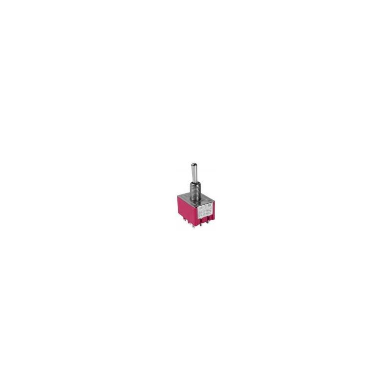 Comutator triplu, ON-OFF-ON - 2A/250V - 34x18x13 mm Comutator triplu, ON-OFF-ON - 2A/250V - 34x18x13 mm