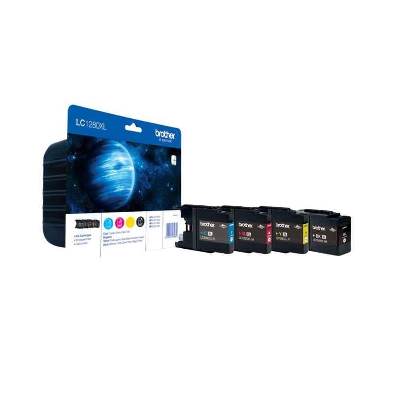 Combo-Pack Original Brother CMYK- LC1280XLVALBP- pentru DCP-J525-J725-J925-MFC-J430-J5910-J625-J6510-J6910- -timbru verde 0.60 l