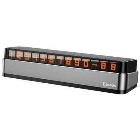 SUPORT numar de telefon parbriz Baseus- functie de inchidere si deschidere prin apasare- sase seturi de numere incluse- gri ACNU