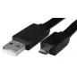 Cablu plat USB A tata - micro USB tata - 1.5 m