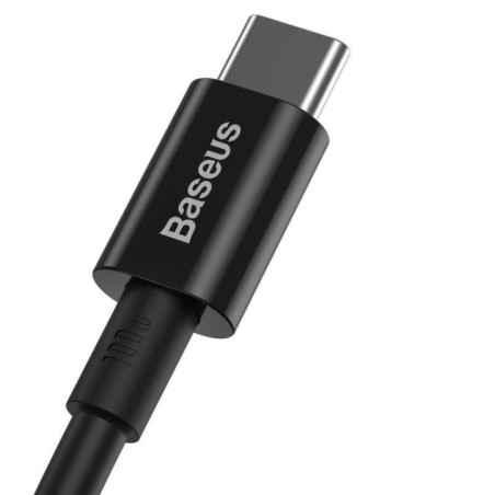 CABLU alimentare si date Baseus Superior- Fast Charging Data Cable pt. smartphone- USB Type-C la USB Type-C 100W- 2m- negru CATY
