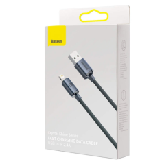 CABLU alimentare si date Baseus Crystal Shine- Fast Charging Data Cable pt. smartphone- USB la Lightning Iphone 2.4A- 2m- negru