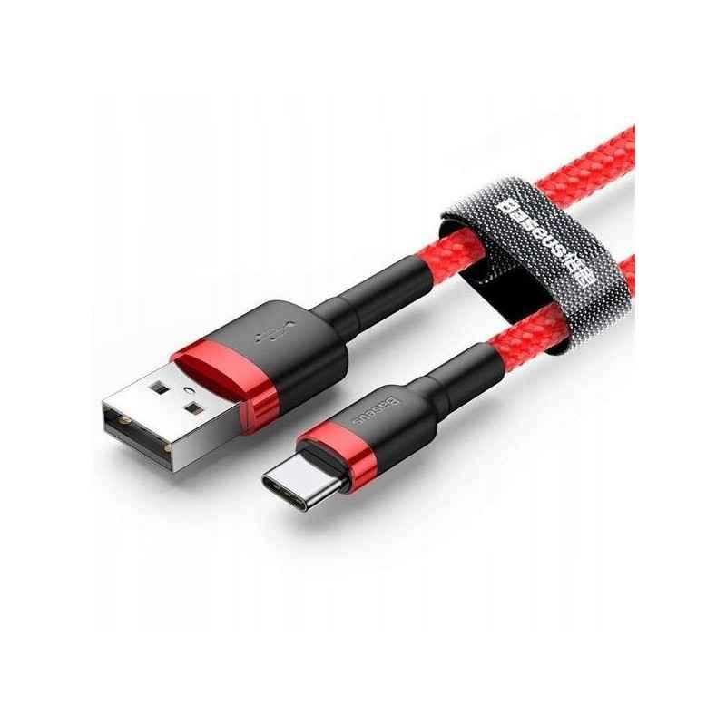 CABLU alimentare si date Baseus Cafule- Fast Charging Data Cable pt. smartphone- USB la USB Type-C 2A- 2m- rosu CATKLF-C09timbru