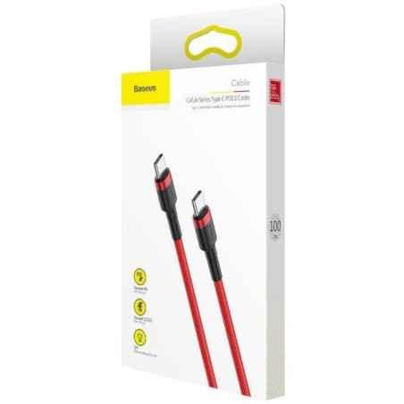 CABLU alimentare si date Baseus Cafule- Fast Charging Data Cable pt. smartphone- USB Type-C la USB Type-C 3A / 60W- 1m- rosu CAT