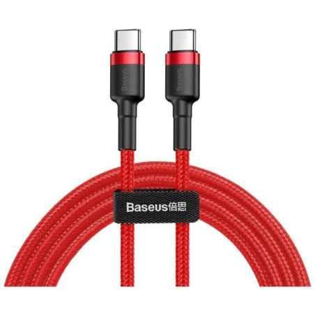 CABLU alimentare si date Baseus Cafule- Fast Charging Data Cable pt. smartphone- USB Type-C la USB Type-C 3A / 60W- 1m- rosu CAT