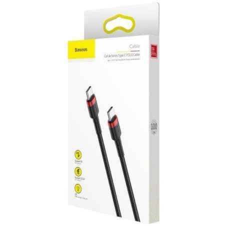 CABLU alimentare si date Baseus Cafule- Fast Charging Data Cable pt. smartphone- USB Type-C la USB Type-C 3A / 60W- 1m- rosu ne