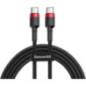CABLU alimentare si date Baseus Cafule- Fast Charging Data Cable pt. smartphone- USB Type-C la USB Type-C 3A / 60W- 1m- rosu ne