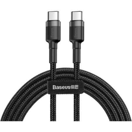 CABLU alimentare si date Baseus Cafule- Fast Charging Data Cable pt. smartphone- USB Type-C la USB Type-C 3A / 60W- 1m- gri neg