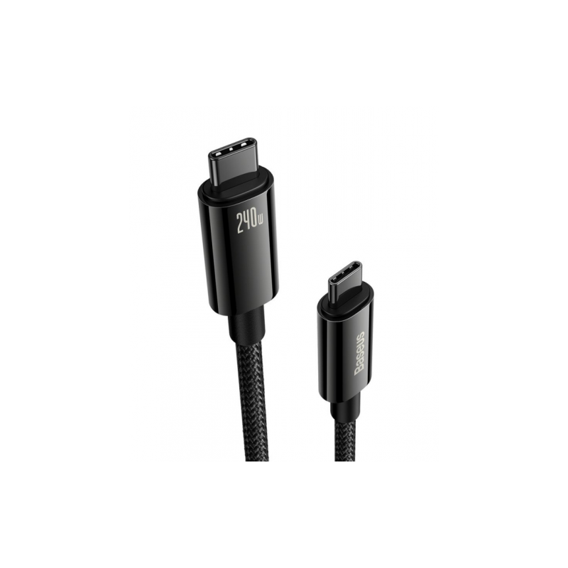 CABLU alimentare si date Baseus Tungsten Gold- Fast Charging Data Cable pt. smartphone- USB Type-C la USB Type-C 240W- braided-