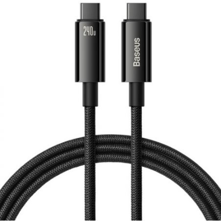 CABLU alimentare si date Baseus Tungsten Gold- Fast Charging Data Cable pt. smartphone- USB Type-C la USB Type-C 240W- braided-