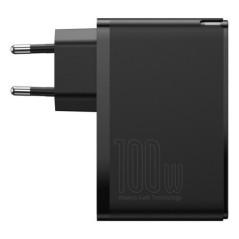 INCARCATOR retea Baseus GaN2 Pro- Quick Charge 3.0 100W- 2 x USB Type-C 5V/3A max- 2 x USB 5V/3A max- negru CCGAN2P-L01timbru ve