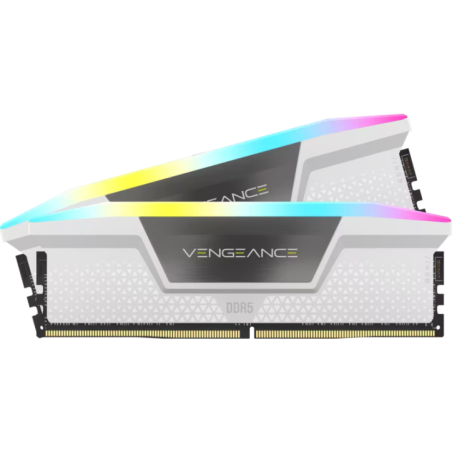 Corsair Vengeance RGB 64GB2x32GB)- DDR5- 5200MHz- CL40- 2x32GB- 1.25V Intel XMP- Alb CMH64GX5M2B5200C40W