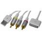 Cablu audio/video USB A tata - 3xRCA tata mufa compatibil iPhone 3/4 tata - 1.4 m