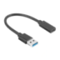 Adaptor Lanberg USB TYPE-C (F) AM 3.1 15 cm Adaptor Lanberg USB TYPE-C (F) AM 3.1 15 cm