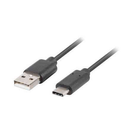 Cablu LanbergÂ&nbsp;USB 2.0 tata la USB-C tata 2.0 0.5m negru