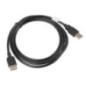 Cablu extensie Lanberg USB 2.0 AM-AF negru 1.8M Cablu extensie Lanberg USB 2.0 AM-AF negru 1.8M