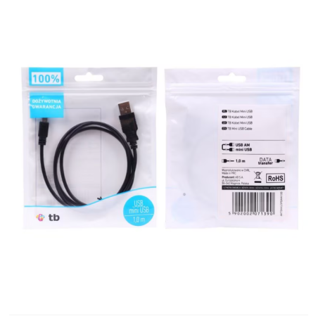 Cablu TB USB - Mini USB 1m. negru